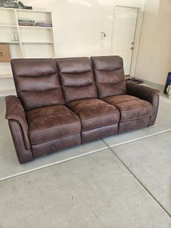 Leather Electric Double Recliner
