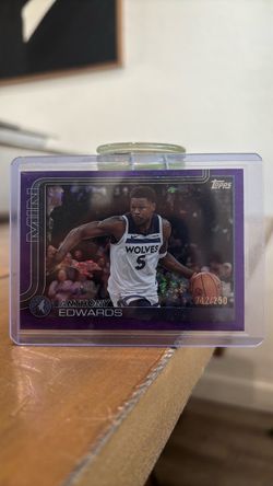 Anthony Edwards Topps purple speckle