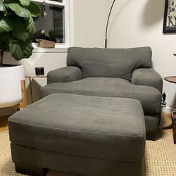 Oversized Chair And Ottoman 