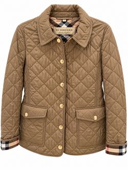 Burberry Quilted Jacket with Check Lining