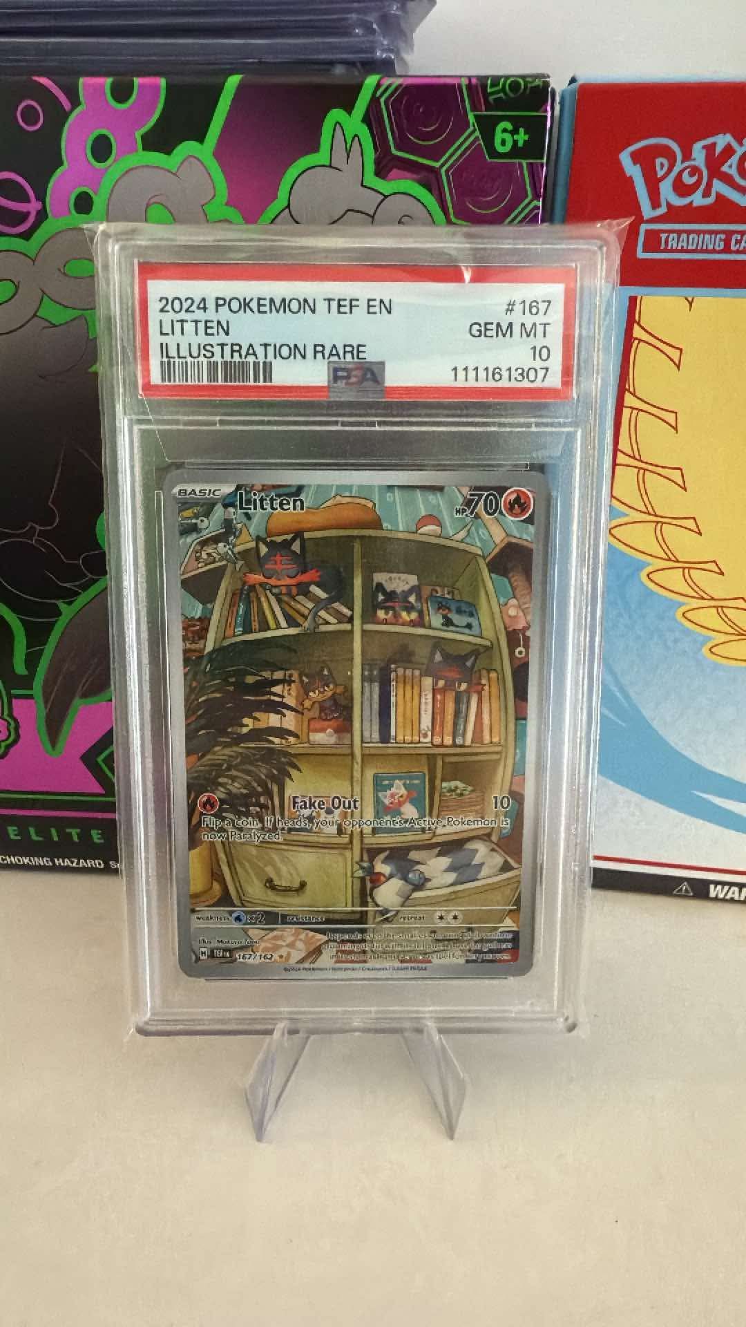 PSA 10: Litten 167/162 Pokemon Card