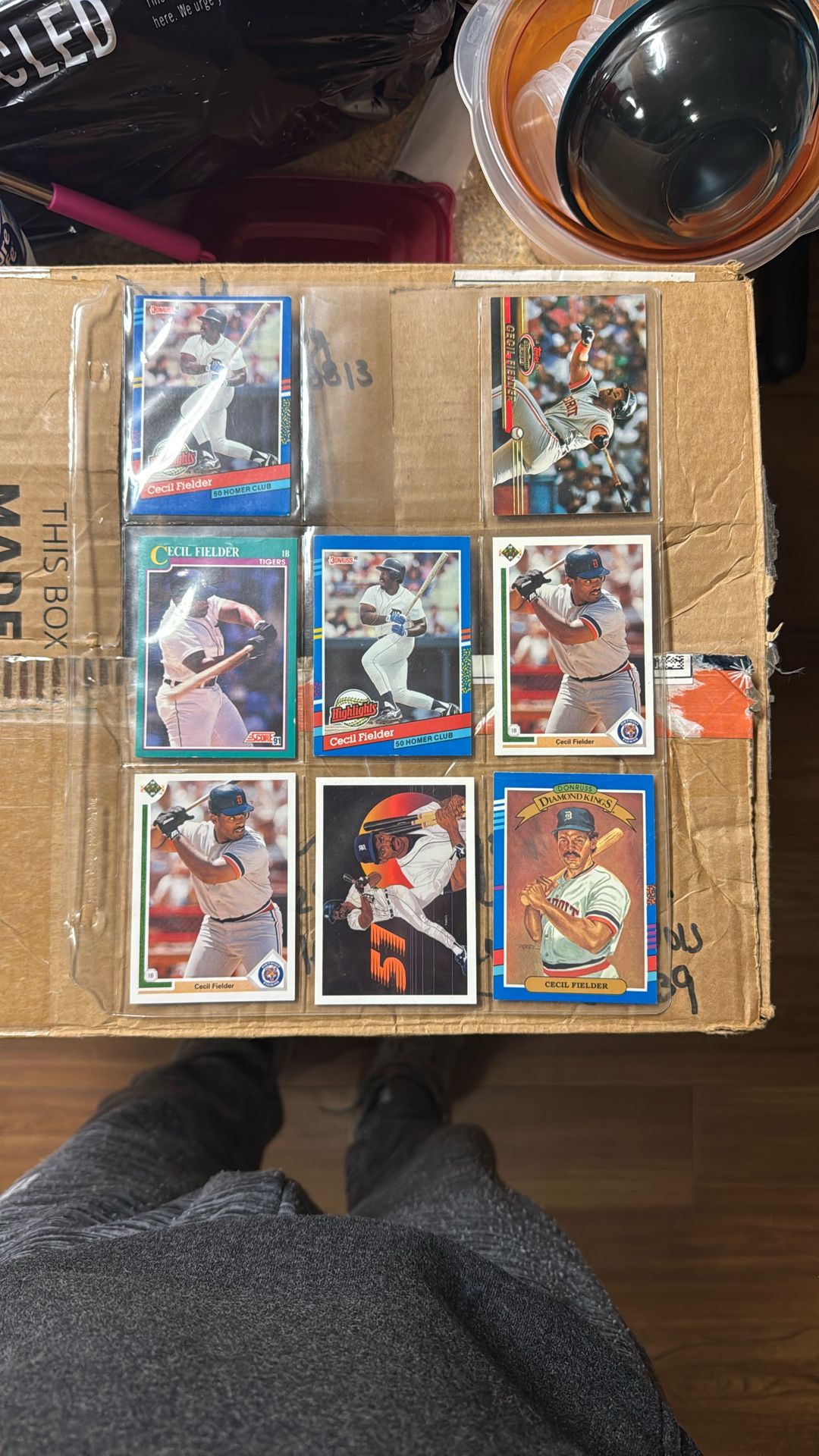 Cecil Fielder 1991 Upper deck,Topps ,Donruss,Score,