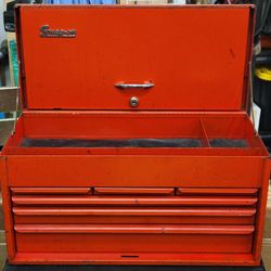Old School 6 Drawer Snap-On Tool Box / Top Chest w/ Power-Kraft 3 Drawer Rolling Bottom
