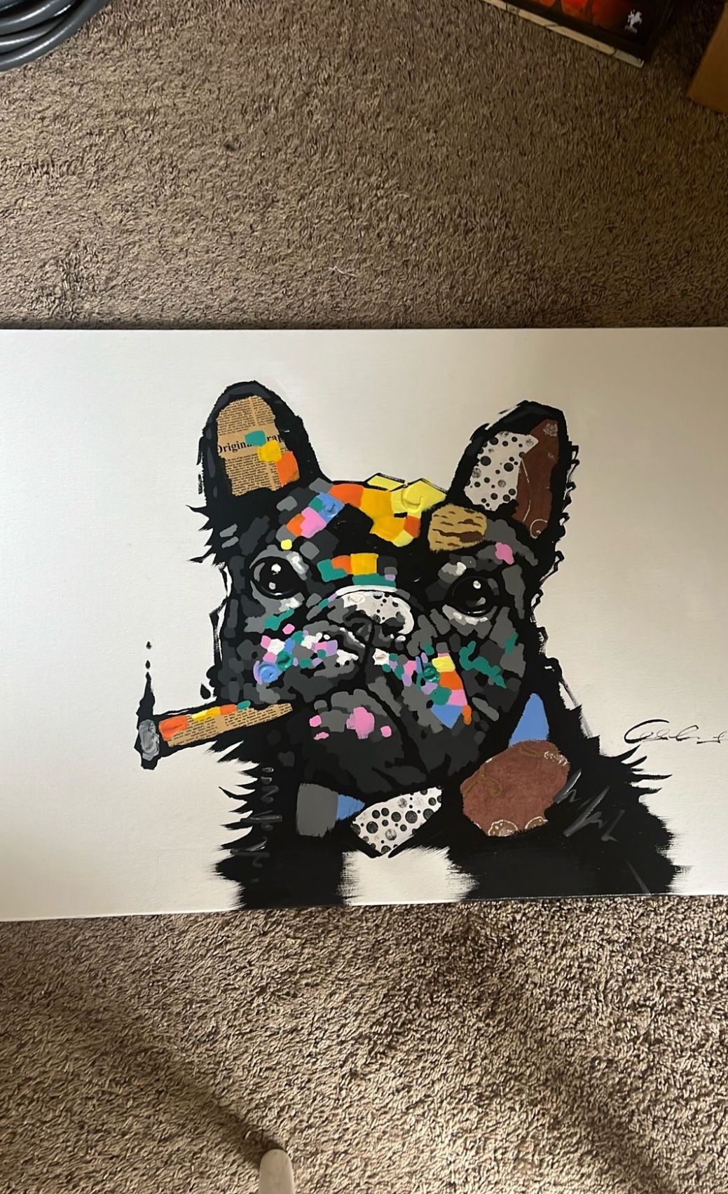 Canvas Painting Of Dog