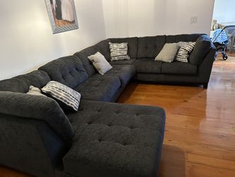Grey Sofa With L