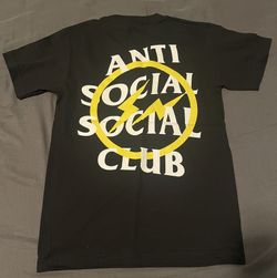 anti social social club tee (black and yellow) (med)