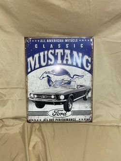 Ford Mustang Metal Poster 