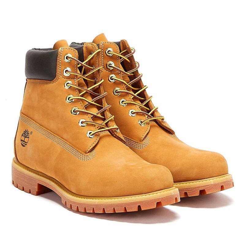 Timberland Premium 6" Waterproof Work Boots - Wheat Nubuck - Size: 12