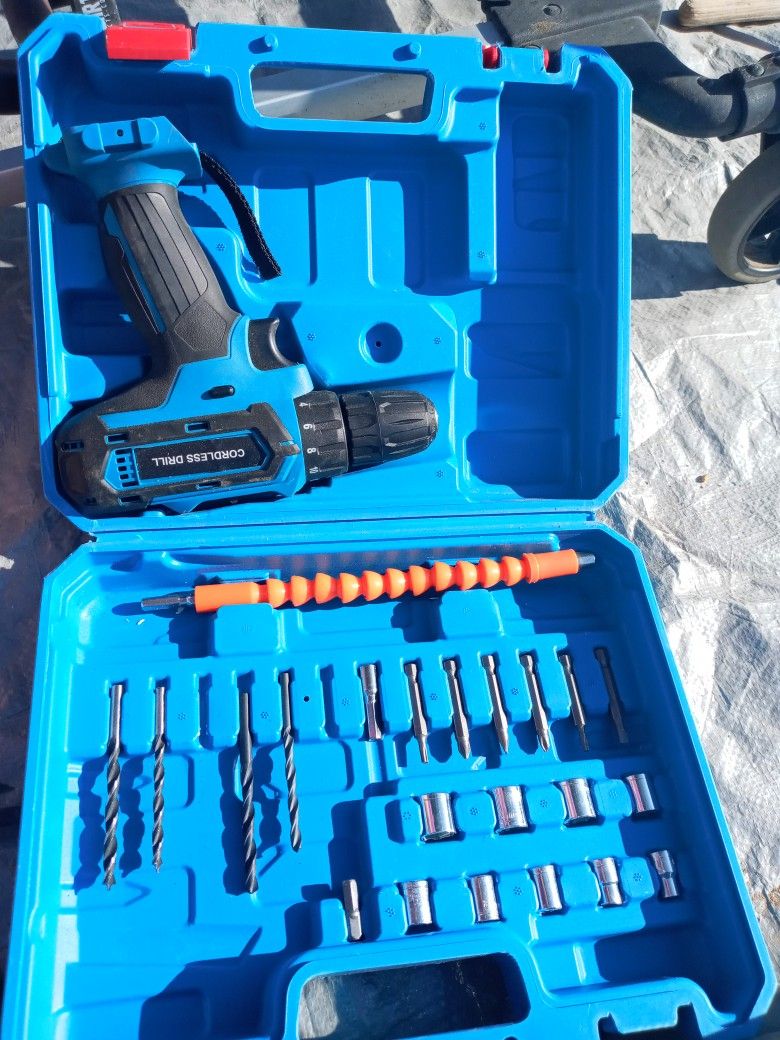 Power Tool -Brand New Drill X 36V Lithium Ion Cordless Power Drill Kit Complete