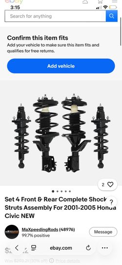 Full set front andd rear shock struts