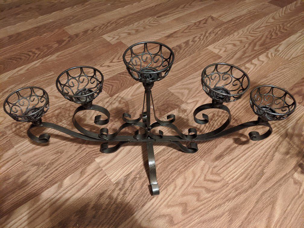 Bronze 5 piece Table candle holder