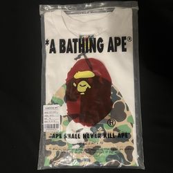 White camouflage bape shirt
