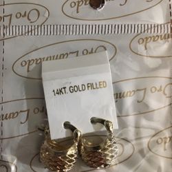 Small Size 14 K Laminated Earrings