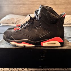 Jordan Air Jordan 6 Retro Infrared Black Red High Top Men's Sneaker Basketball