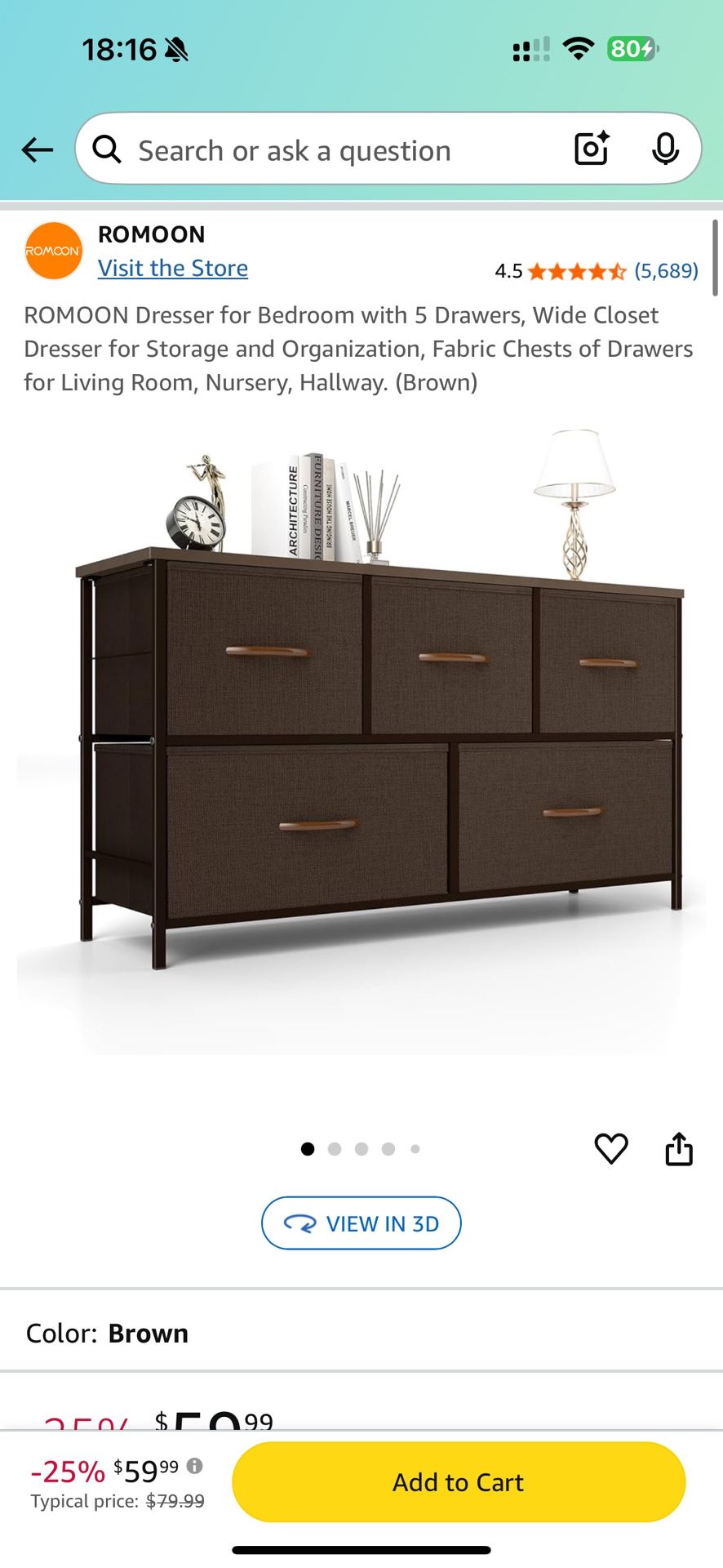 Unboxed dresser