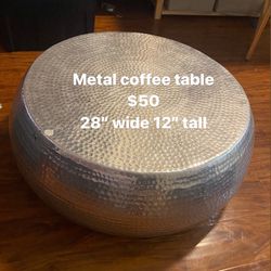 Metal coffee table 