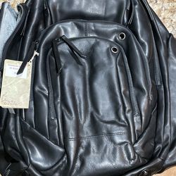 Genuine leather backpack
