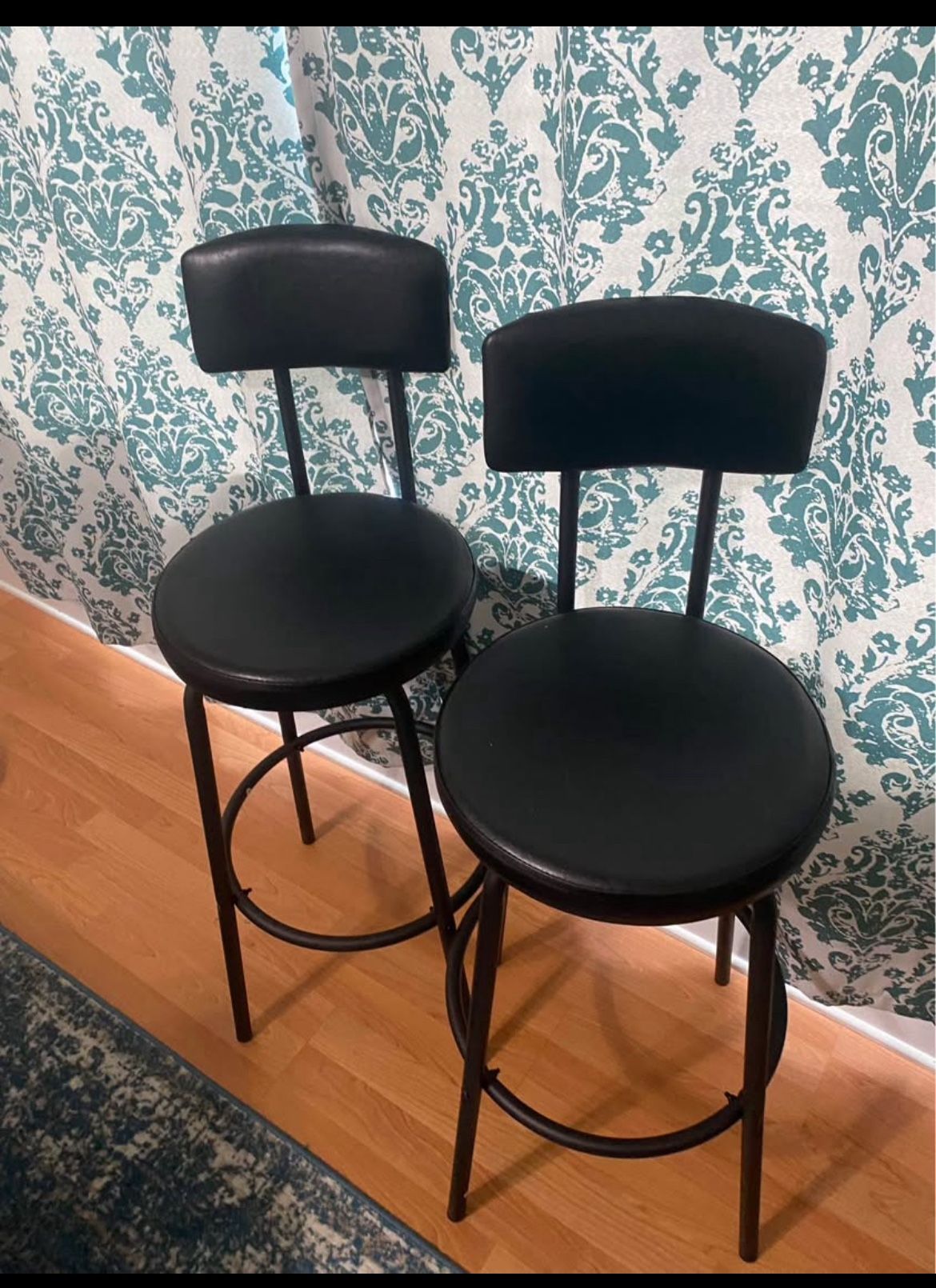 Black Bar stool high chair 43in x 29in set of 2