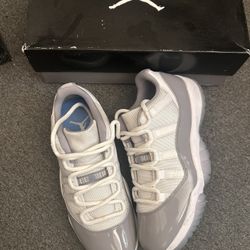 size 9 air jordan 11 low cement grey 