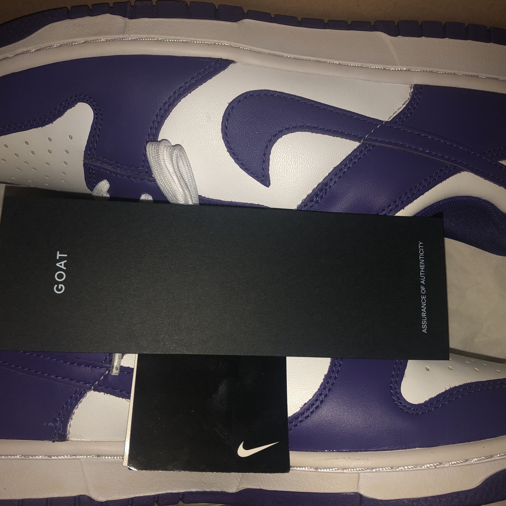 White Court Purple  Dunks 9.5