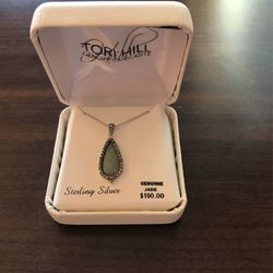 Necklaces Jade Stone By “Tory Hill” Made In Thailand & Italy