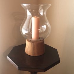 Wood Base Candle Holder 