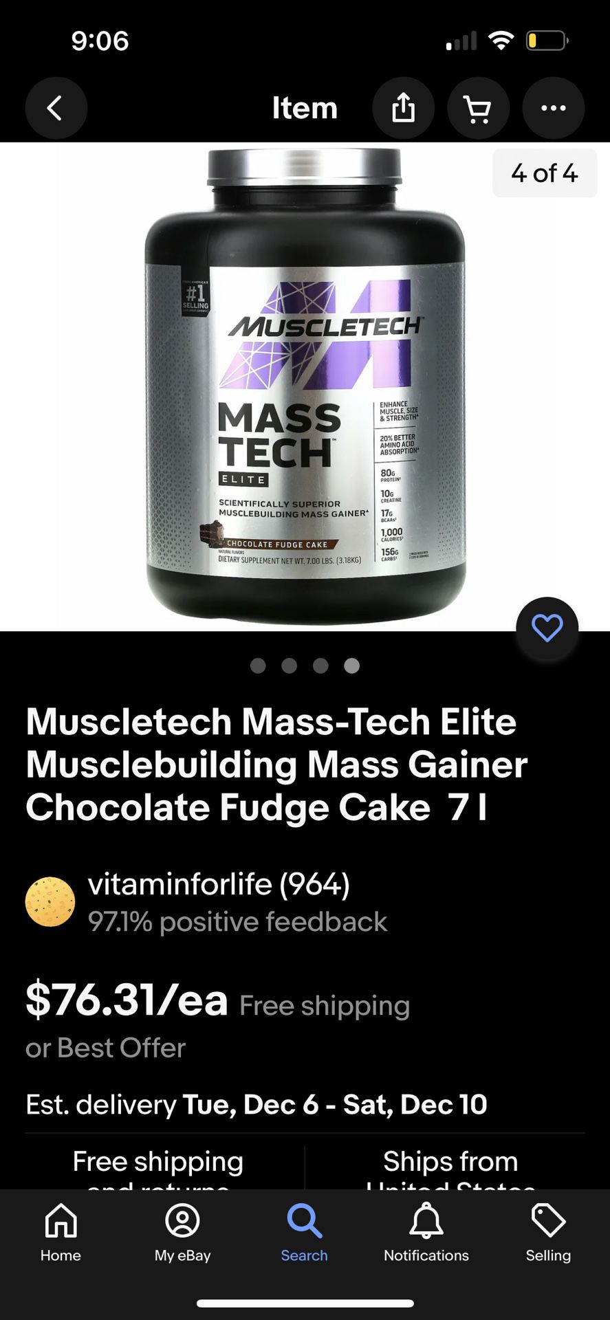 Protein Mass Gainer - Muscle Tech