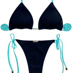 Brazilian Bikini Black And Blue 