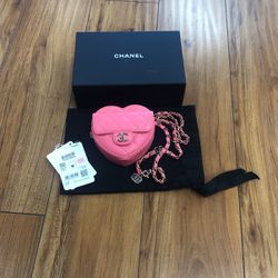 Chanel Calfskin/lambskin Heart Belt Bag