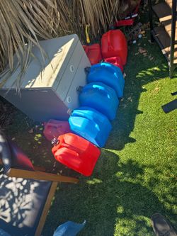 Gasoline containers all eight