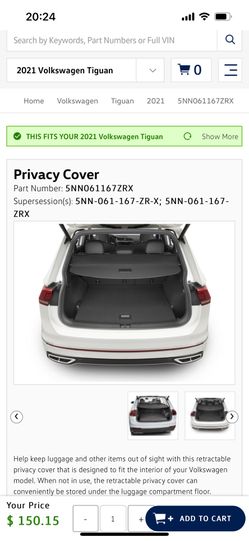 Privicy Cover Volkswagen Tiguan 2021