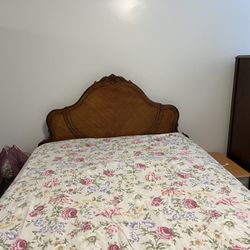 Antique Wood Full Size Bed Frame