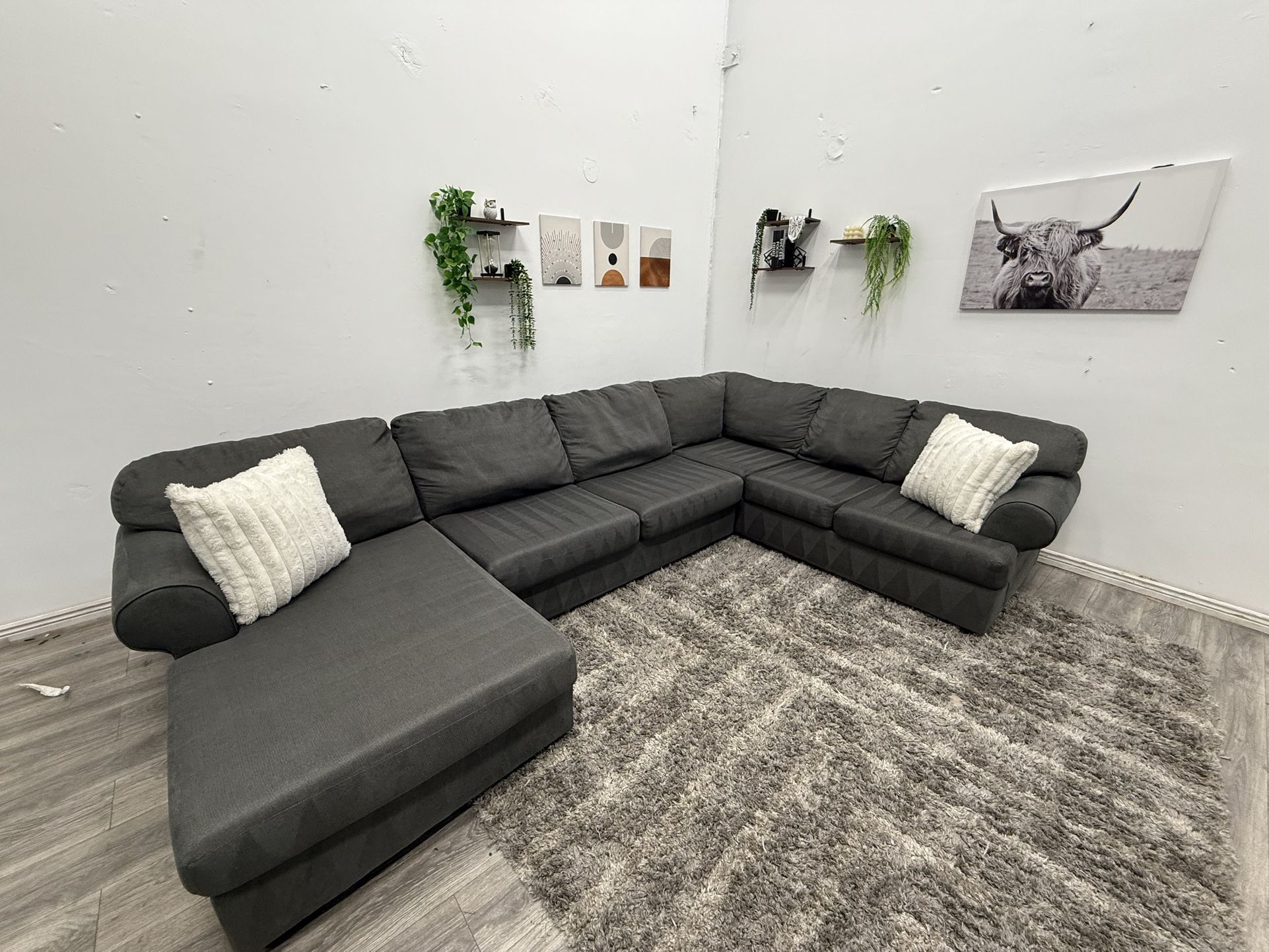 Gray Sectional Couch - Free Delivery 