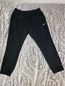 Nike Sweatpants Mens Large Black Fleece Lined Embroidered Swoosh Logo Jogger