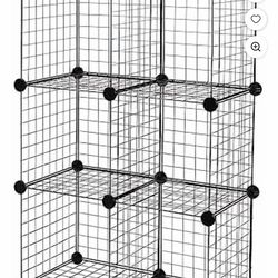 Wire cube shelves