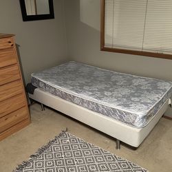 Free 2 twin beds with mattress, box spring and wood frame