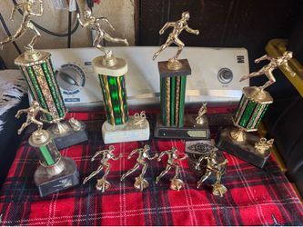 Old Track Trophies and toppers