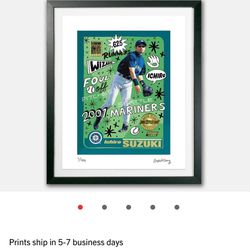 Ichiro By Sophia Chang /99 Poster And Frame 