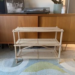 Wood 3 Tier  Shoe Rack 