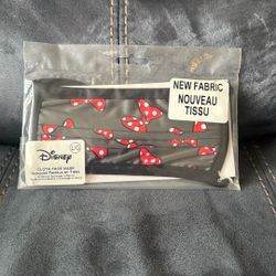 New Disney Minnie Mouse Bows Fabric Cloth Face Mask Adult Large L 