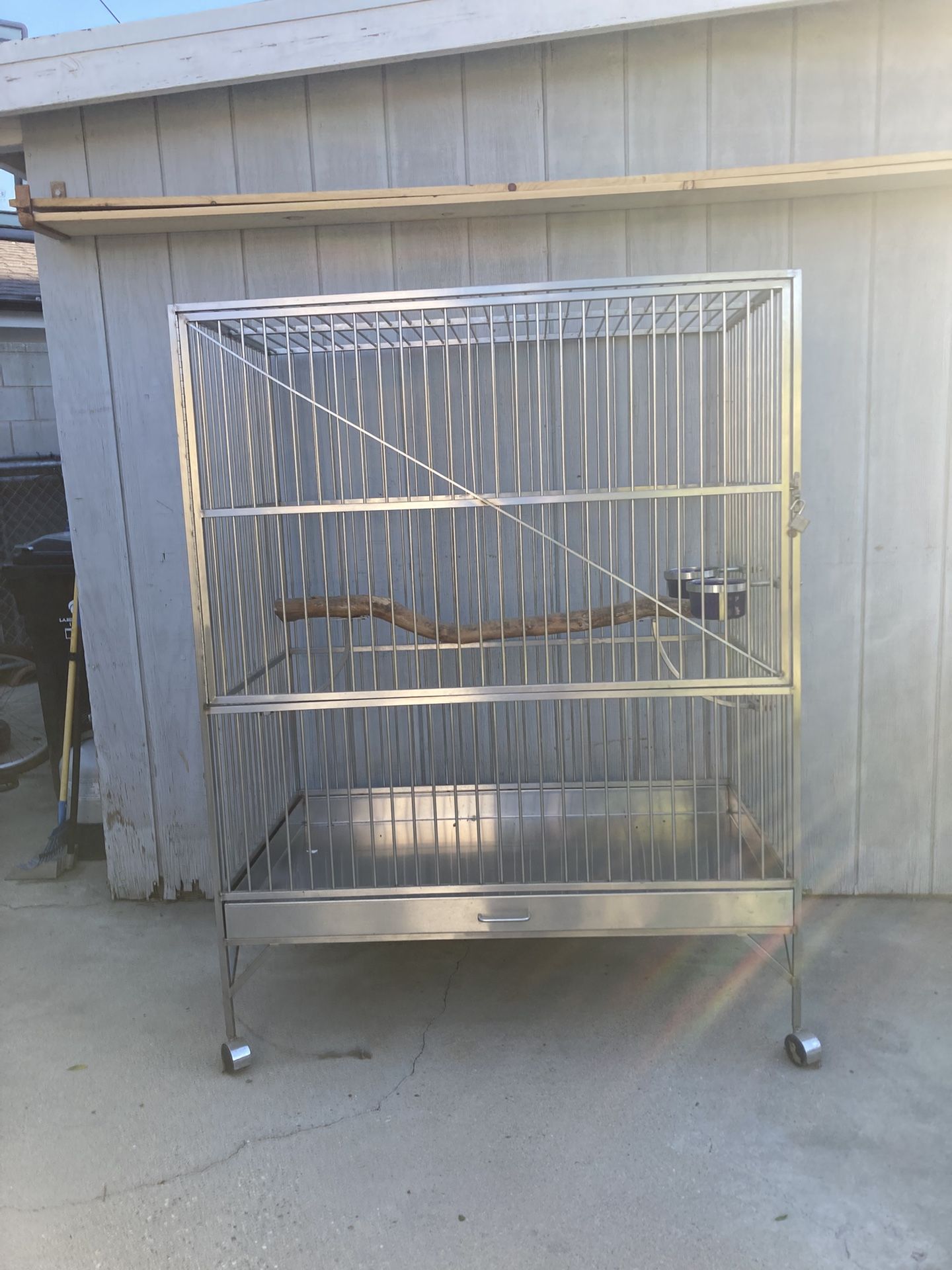 This Is A Beautiful Custom-Made, Stainless Steel Birdcage That I HadFor My Macaw