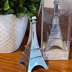 PARIS EIFFEL TOWER Chrome Ring Holder Unisex 3.5" wedding bridal favor gift