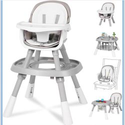 15-in-1 Convertible High Chair for Toddlers - BPA-Free Baby Chair with Building Block Table, 5-Point Harness, Easy Clean (6M-6Y, Grey $ 60 