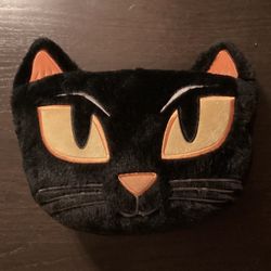 Fun Cute Halloween Black Candy Corn Colored Cat Pillow *New