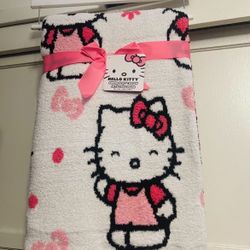 Hello Kitty Feather Yarn Throw Blanket