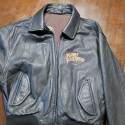 Vintage Planet Hollywood Leather Bomber