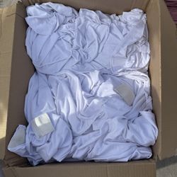 Mepase 100 Pcs White Folding Chair Covers for Party with 50 Chairs Sashes Bows 50 Pcs