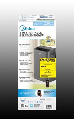 Midea 8000 BTU Smart Portable Air Conditioner Remote WiFi 3 In 1 AC Unit