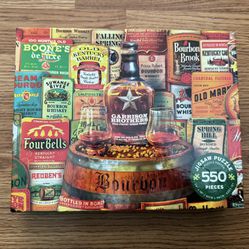 Bourbon Liquor Labels “Best Bourbon” Jigsaw Puzzle 550 Piece Ceaco USED