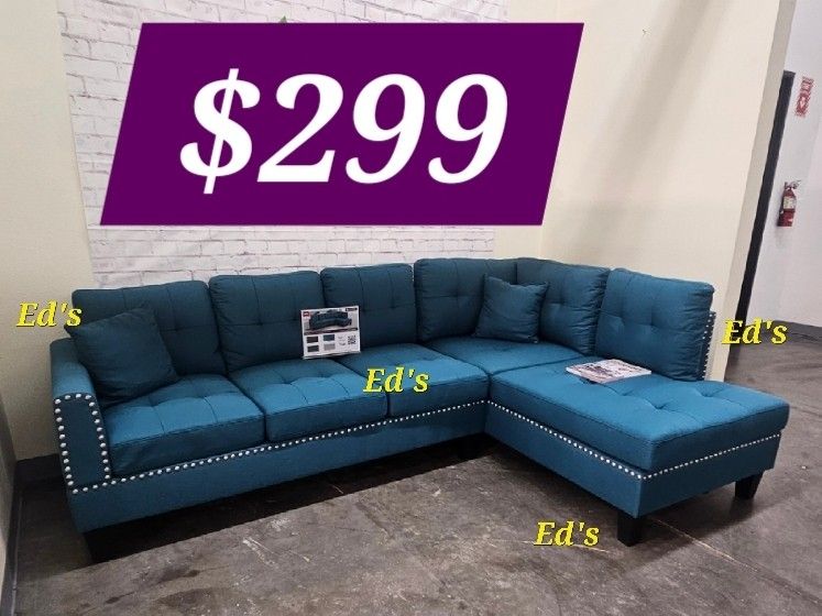 BRAND NEW 2PC SECTIONAL SOFA SET WITH ACCENT PILLOW INCLUDED $299